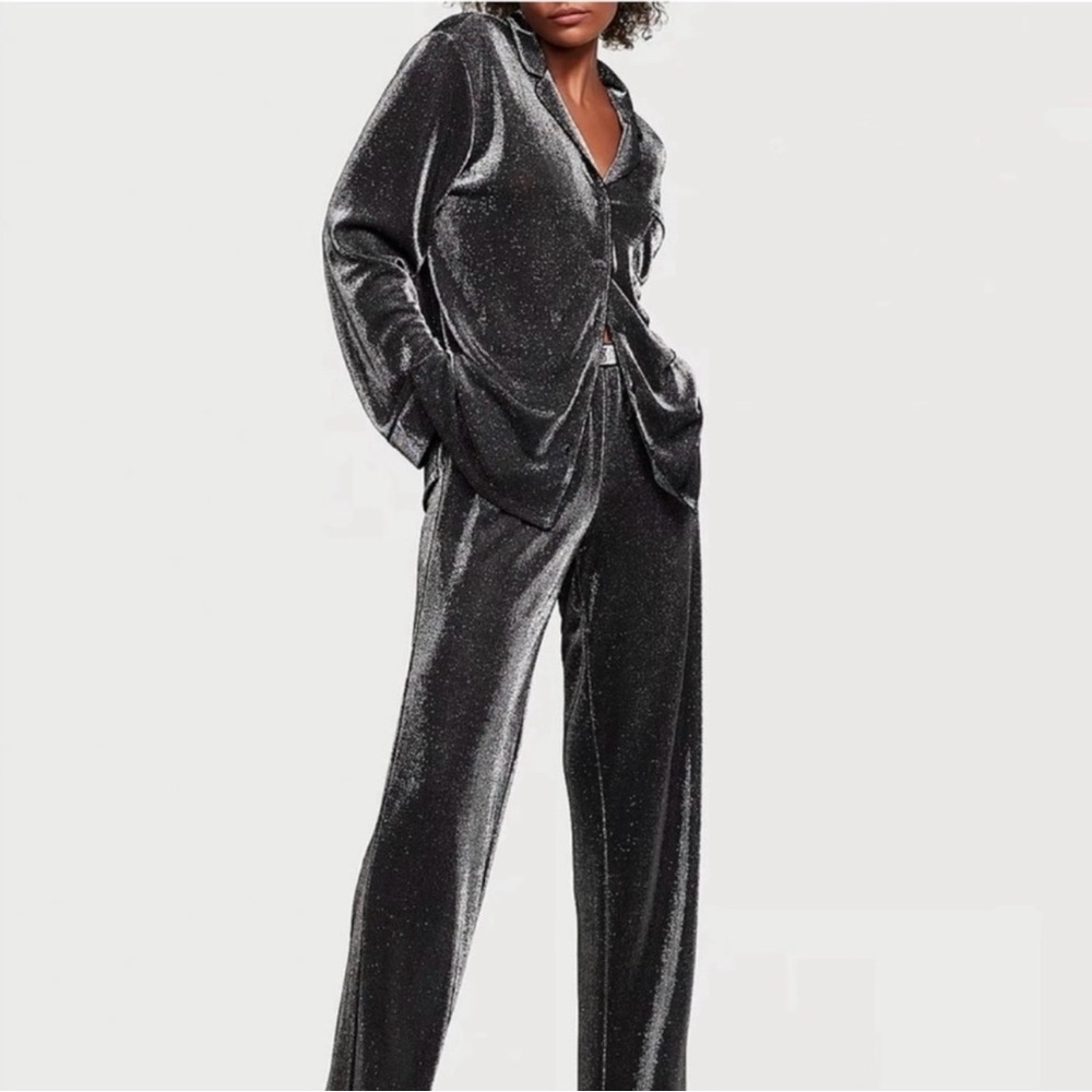 Victoria's Secret Shimmering Black Pantsuit